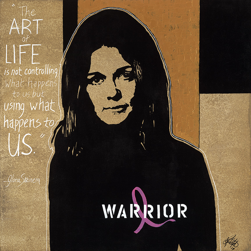 Gloria Steinem, Women Warriors portrait by Jacqueline Rudolph
